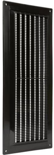 Repa Market 10 x 3 pulgadas (dimensiones interiores) plástico negro – Cubierta de ventilación – Cubierta de conducto rectangular – Rejilla de ventilación de aire – Malla protectora – Ventilación HVAC
