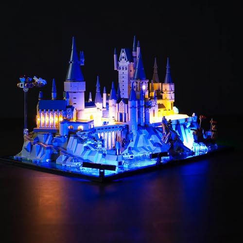 LocoLee Licht Set für Lego Schloss Hogwarts mit Schlossgelände, Led Beleuchtungs Set für Lego 76419 Harry Potter Hogwarts Castle and Grounds - Nur Lichter Set, Kein Modell (Standard Version)