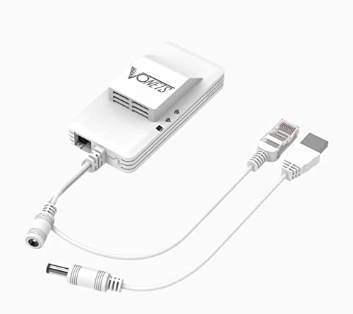 Vonets VAP11S-D232 2.4G/5GHz Mini WiFi Bridge/Wireless Repeater/WiFi to Wired Converter Industrial with 2 RJ45 Ethernet Ports and 2 External Antennas, Great Partner for Electronic Scale, PLC