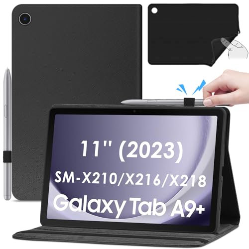 KATUMO Hülle für Samsung Galaxy Tab A9 Plus / A9+ 11 Zoll 2023 SM-X210/ X216/ X218 mit S Pen Halter,Ultra Dünn Premium PU Leder Stand Folio Cover Case mit Auto Aufwachen/Schlaf Funktion