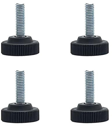 ZEACCT 4-Piece Adjustable Furniture Legs, M8 Thread, Black, Round Base, Suitable for Tables, Chairs, Cabinets, Washing Machines