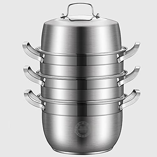 JKJZSALJ Olla De Vapor/Olla De Sopa De Acero Inoxidable 304,Vaporizador Grueso,Vaporizador Grande,Ollas De Cocina para El Hogar