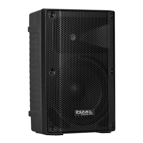 Ibiza - XTK10-MKII - Altavoz SONO pasivo de 10/25cm - Tweeter de compresión de 25mm - Sistema Bass Reflex - Asa y ruedas - NUEVA VERSIÓN - Negro - Fiestas, Eventos, Discotecas, Conferencias