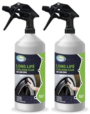Jovs Tyre Shine 1 Litre (PACK OF 2) - Premier Wet Look Clear Tire Dressing Gel for Cars, Long-lasting Silicone Based Formula, Instant Sheen, Ultimate Tire Shine Spray 1000 ml.