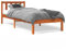 Willood Massivholzbett Wachsbraun 90x200 cm Kiefer Holzbett mit Kopfteil Lattenrost, Einzelbett für Schlafzimmer, Bett Bettgestell, Modern