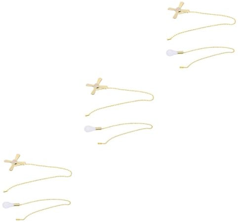 OSALADI 3sätze Metallperlen Fan Pull Kette Mit Verbindungselement Goldener Fan Pull Für Deckenventilatoren Und Pendelleuchten Langlebig Und Elegant Design