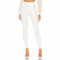 NewL Damen-Leggings aus spiegelndem Lackleder, Wet-Look, reflektierend, glänzend, Stretch, Enge Hose, hohe Taille, schmal, Weiss/opulenter Garten, Groß