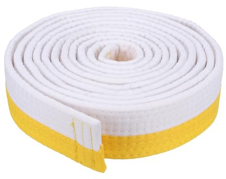 PATIKIL Taekwondo Farbiger Ranggürtel,x,ft m, Polyester Kampfkunst Judo Karate Gürtel für Trainer Unterricht Praxis, Schwarz;