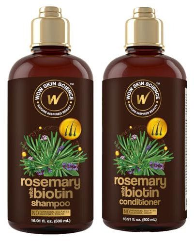 WOW Skin Science Rosemary with Biotin Shampoo & Conditioner Duo 1000ml