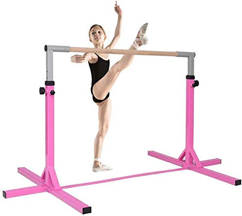IUBGFTO Barra Ginnica Rimovibile, Design Regolabile in Altezza per Attrezzature per l'allenamento e Il Fitness dei Bambini, Barre parallele per Esercizi di trazioni Indoor e Outdoor
