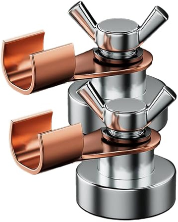 Magnetische Masseklemme für Schweißer, Magnetschweißstützzange, 2 x magnetisches Befestigungswerkzeug zum Schweißen, Werkzeug mit Schaft aus robustem Kupfer, starker Magnetismus 500 A,