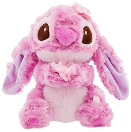 Disney Store Official Peluche Stitch, Lilo & Stitch, 28 cm, Collezione Sakura, Alieno Peluche Rosa con Fiori di ciliegio, Adatto Fin dalla Nascita, da 0 Anni in su