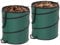 Outsunny Gartensack 2x160L wasserdicht Gartenabfallsack mit Griffe, stabil Laubsack, selbststehend Gartensäcke, wiederverwendbare Gartenabfallsäcke für Gartenabfälle Grünschnitt