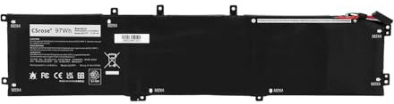 CSrose 97WH 6GTPY Batteria per PC Dell XPS 15 9550 9560 9570 7590 Precision 5510 5520 5530 5540 Vostro 7500 7590, Ersatz 4GVGH GPM03 M2X4 5XJ28 05XJ28 5D91C 1P6KD P56F P56F001 P56F002 11,4V Battery
