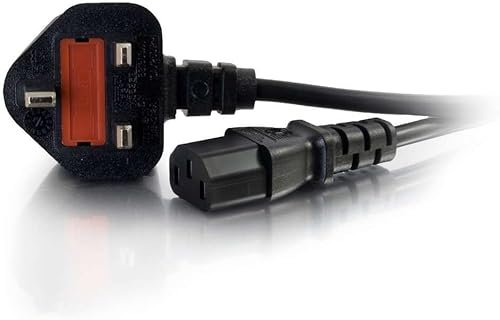 Kettle Lead Power Cable (NEW), IEC C13 UK Plug, 1.5M/5FT Length, Black, Compatible with TVs, Monitors, Printers, PCs, Computers, Laptops