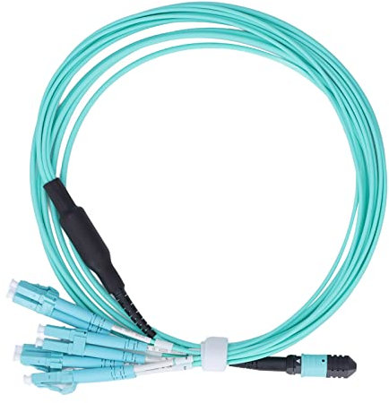 Cable de Fibra Óptica, MPO-LC 40G Cable de Alta Velocidad, Cable Patch LSZH PVC para Centro de Datos, Servidor, Switch de Red, Transmisión de Señal Estable