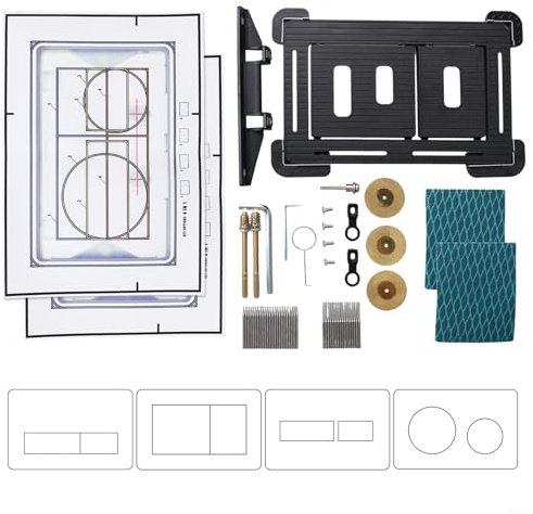 Druckplatte, Toilettenspülung für Geberit Sigma30, Verdeckter Magnetischer Spülauslöser Mit Druckplatte Mit Installationskit, Einfache Installation