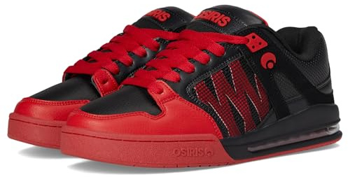 Osiris Mens Pixel, Black/Red/Gum, 6.5 UK