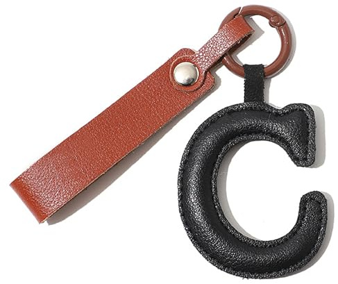 Luzzxfa Schlüsselanhänger Leder – Modischer Buchstabe Initiale Anhänger für Damen Männer, Schlüsselanhänger personalisiert, Accessoire für Tasche Rucksack Auto, Geschenk Frauen Mädchen