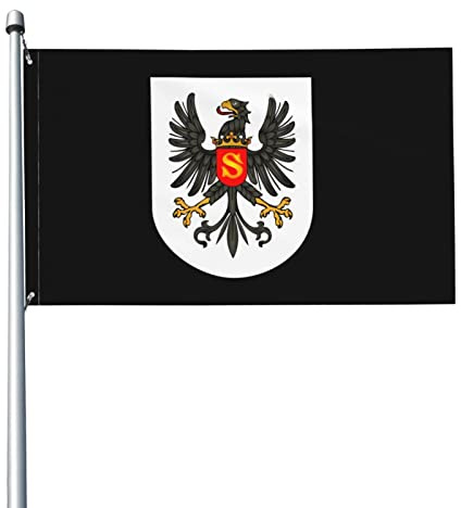 Herzogliches Preußen Oder Ostpreußen Wappen Fahne Perfekte Flagge Mit Tülle Banner Für Porch Bauernhof Veranda 90X150Cm