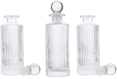 Angoily 3 Stück Aromaflaschen aus Klarem Glas 150 ml Wiederbefüllbar Breite Öffnung Aromatherapie Duftflasche für Zuhause und Raumduft Zubehör