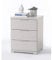 Universal Nachttisch in Pinie Weiß Optik - Moderner Nachtschrank mit drei Schubladen für Ihr Boxspringbett - 46 x 61 x 42 cm (B/H/T)