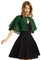 Damen Soft Chiffon Schal Wraps Shrug für Abendkleid Hochzeit Cape Bolero Flapper Cover Up, Dunkelgrün, Einheitsgröße