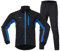 GITVIENAR Fahrrad Trikot Set Winter, Radjacke +Lange Radhose Wasserdicht Winddicht Atmungsaktiv Reflektierend Warm Fleece Fahrradbekleidung Set Radtrikot Herren Damen (Blau, M)