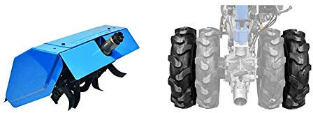Güde 95183 GGF 620 Gartenfräse zu 95180 (455/575 mm Arbeitsbreite, 200 mm Arbeitstiefe, 300 mm Ø Messer) & Satz Räder Doppelbereifung (2 Räder 4.00-8, 2 Adapter, 95180 und 95187 Motoreinachser)