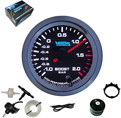 VEGA Manomètre haute précision pression turbo -1 à 2 bars 7 couleurs 52 mm