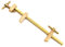 Chiloskit Solid Brass Miniature Bar Clamps Woodworking Clamps with Knurled Tightening Screws (120MM/4.7)
