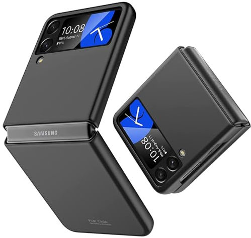 SEIAIYG Coque Samsung Galaxy Z Flip 4, Ultra Mince PC Matte Anti-Rayure Housse Protective Etui Anti-Choc Case pour Samsung Galaxy Z Flip 4 5G (Noir)