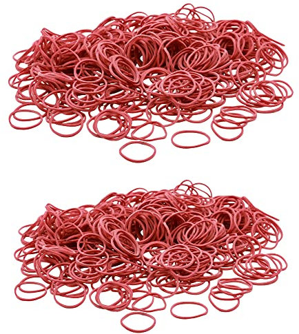 KLEBERINO Gummiringe | Haushaltsgummis rot | Gummiringerl | Gummiband für Haushalt, Büro, Basteln versch. Abmessungen (Ø 30mm | 100g Beutel)