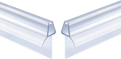 DOPPOSO Duschtür Dichtung Ersatzdichtung 2 x 90 cm für 4mm/5mm/6mm Glasdicke Dichtung für Duschtüren Duschkabinen Badewannemit Wasserabweisende Duschdichtung Schwallschutz Transparent Dichtung