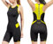 Triathlonanzug für Damen, Einteiler, ärmellos, Tri-Anzug, gepolstert, schnelltrocknend, Abnehmen, für Laufen, Schwimmen, Radfahren, Schwarz / Gelb, XL