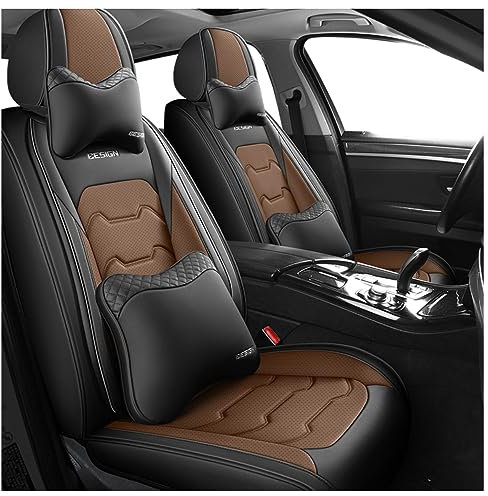 DTGPRO Autositzbezug-Set passend für Opel Meriva Mokka Monaro Omega Caravan Signum Tigra Tigra TwinTop Sitzbezüge braun Luxus Ausführung