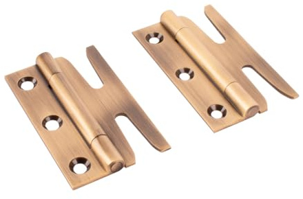 Simplex Solid Brass Standard Hinges (Sold in Pairs) - Antique Brass