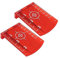 Uadme Placa Láser, 2 Piezas Tarjetas de Objetivo Laser Magnéticas, Laser Target, Nivel Láser de Línea Cruzada, 10 x 7 cm para Alineación, Medición (Rojo)