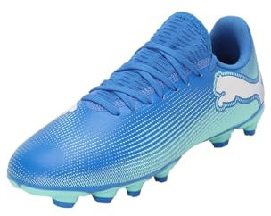 PUMA Future 7 Play FG/AG Jr, Soccer Shoe, Hyperlink Blue-Mint White, 35 EU