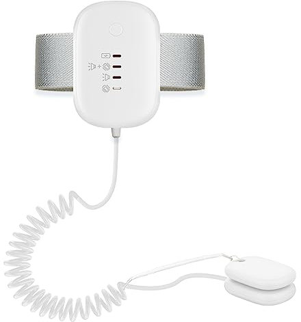 Fesjoy Kabelgebundener Baby-Bettnässer-Alarm, Pinkel-Alarm für Jungen, Mädchen, Kinder, Töpfchentraining, Altenpflege, eingebauter Akku mit Vibration/Ton/Vibration und Ton, 3 Alarmmodi, magnetischer