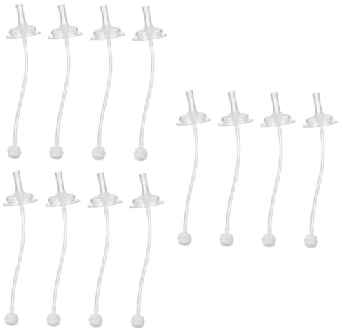 ibasenice 12 Stk Wasserspeier Wasser Trinkhalm trinken rühren Babyflasche Wasserflasche für Kinder Milchbecher-Strohhalm Milchflaschensauger Smoothie Nuckelflasche Tasse Trinkbecher Saugnapf