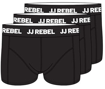 JJ REBEL Herren Jrebrebel Logo Trunks 3 Pack Noos Boxershorts (3er Pack)