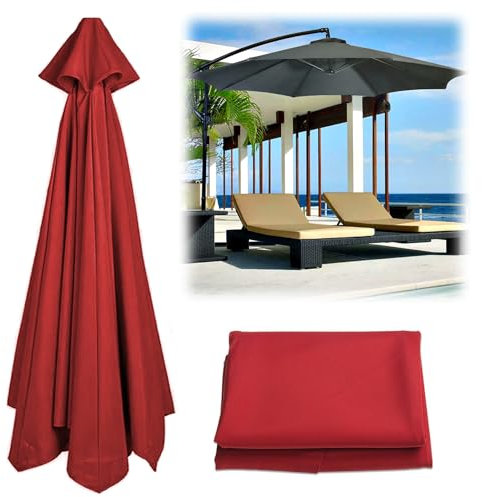 Rechange Toile De Parasol De Jardin, Auvent De Remplacement, (200 CM/2,7 M/300 CM ~ 6 Baleines 8 Baleines) Toile De Rechange Housse De Parapluie – Résistant Aux UV/imperméable/lavable/facile À Install