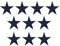PATIKIL Iron-on Patches, 10 Pack 5 Star Sew Embroidered Patches Appliques Embellishments for Clothing Jackets Hat Backpack Repairing Decorations, Navy Blue