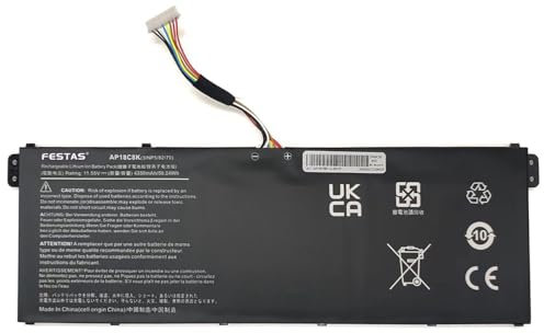 FESTAS AP18C8K Batterie Compatible avec Acer Swift 3 SF314-42 SF314-57 SF314-57G SF314-58 SF314-58G Aspire 5 A514-52 A514-52-58U3 Chromebook 314 C933 Series Ordinateur PC Portable(11.55V 4350mAh