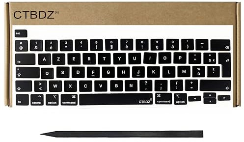 CTBDZ Capuchons de Touches de Rechange FR France pour MacBook Pro Retina 13 16 A2141 A2289 A2251 2019 2020 Ans EMC 3348 EMC3349 3456 Keycaps
