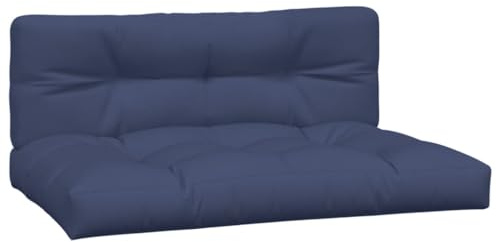 vidaXL Palettenkissen 2 STK., Sitzkissen mit Hohlfasern, Rückenkissen für Gartenmöbel Wohnzimmer, Sitzpolster Palettenauflage, Marineblau Stoff