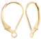 Beebeecraft 4Pcs 18K Gold Plated Leverback Earring Hooks with Open Loop French Ear Wires Findings with Storage Box for Earrings Making