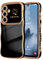 LCHULLE Kompatibel mit Samsung Galaxy A14 4G/5G Hülle Liebesherz Handyhülle Wellen Lockige Form Mädchen Kameraschutz Luxus Galvanik Schutzhülle Girls Silikon Case für Samsung A14 4G/5G Schwarz