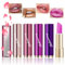 Likesing 4 Stück Glitzer Lippenstift Set Lipgloss 24 Stunden Halt Lipstick Lip Gloss Long Lasting Lippenstift Pink Roter Lip Balm Lipgloss Permanent Make up Damen Frauen Geburtstage Geschenk